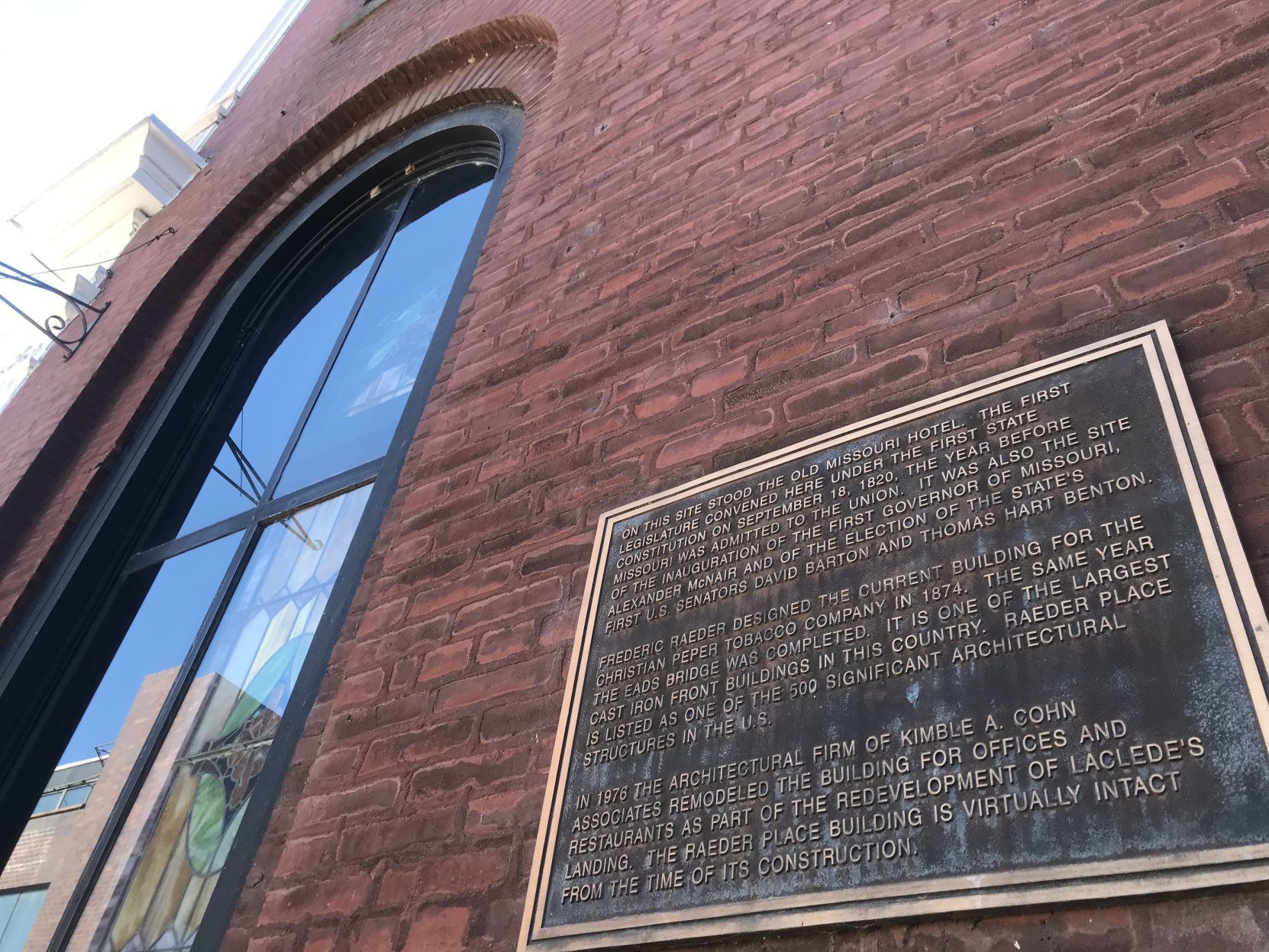 The First Legislature of Missouri first met here 200 years ago